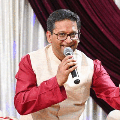 Rang-e-Mohabbat male singer performing with microphone