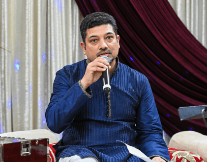 Rang-e-Mohabbat male singer performing soulful ghazal on stage