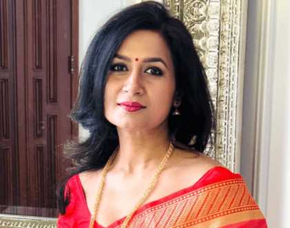 Female artist portrait in traditional attire – Rang-E-Mohabbat